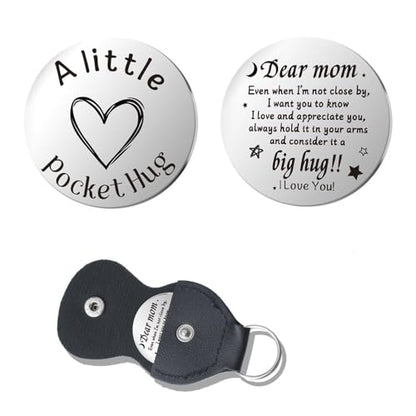Pocket Hug Token for Women Men Him Birthday Inspirational Gifts for Daughter Friend Long Distance Gifts for Wife Mom - color: Dear Mom