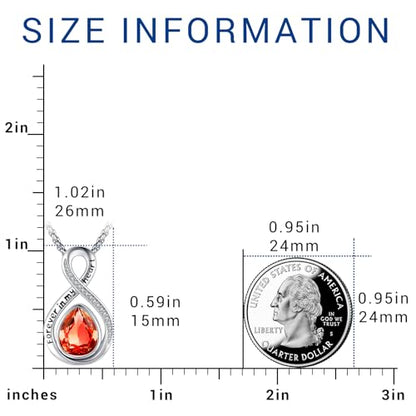 Eusense Cremation Jewelry for Ashes Urn Necklace to Put Ashes In 925 Sterling Silver Memorial Pendant Tree of Life Infinity Urn Necklaces for Ashes Necklace for Women Men - style: F-Infinity Urn-07-Jul.-Red