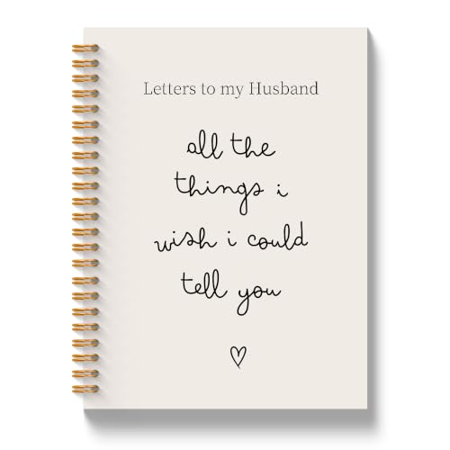 JLLBF Memorial Gifts for Loss of Husband Spiral Notebook 5.5x8.3in | Sympathy Gifts Notebooks for Loss of Husband, Bereavement Condolence Grief Gift, Letters to My Husband Journal Notebook - color: Letters To Husband