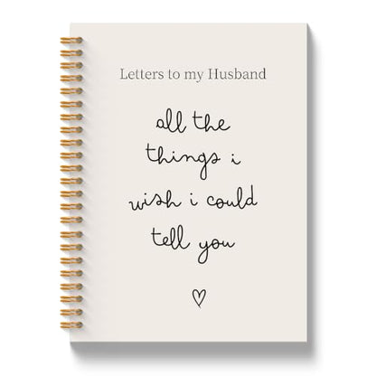 JLLBF Memorial Gifts for Loss of Husband Spiral Notebook 5.5x8.3in | Sympathy Gifts Notebooks for Loss of Husband, Bereavement Condolence Grief Gift, Letters to My Husband Journal Notebook - color: Letters To Husband