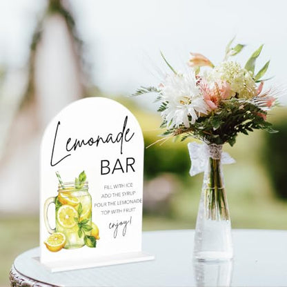 Lemonade Bar Sign for Wedding Baby Shower Reception Arch Acrylic Sign - color: Lemonade
