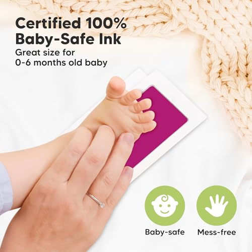 4pk Inkless Baby Hand and Footprint Kit, Mess Free Ink Pads (Holidays, R) | Newborn Keepsake, Dog Nose, Paw Print Kit, Clean Touch Ink Pads, Baby Handprints Footprints Kit, New Mom Gifts - color: Holidays, size: 4-Pack, Regular 2.3" x 3.7"
