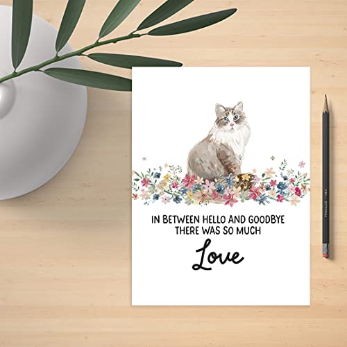 Andaz Press Jumbo Pet Sympathy Card with Envelope, Sorry For Your Loss Card, , Siberian Cat Loss Of Pets, Dog Grief Bereavement Card with Big Blank Space to Send to Friends, Family, 8.5" x 11", 1-Pack - color: Siberian Cat