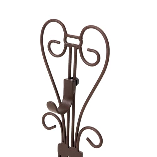 Fireplace Mantel Wreath Hanger, Adjustable Height Christmas Wreath Stand | Elegant Telescoping Artificial Wreath Hook, Padded, Durable Cast Iron