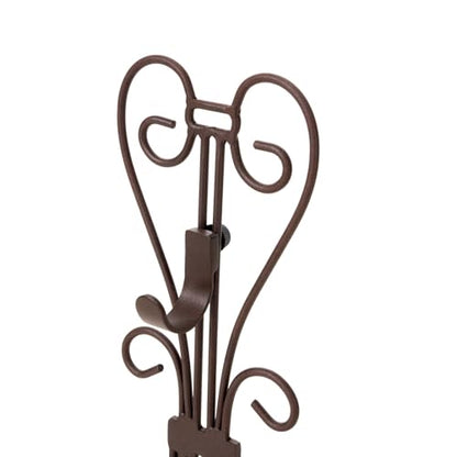 Fireplace Mantel Wreath Hanger, Adjustable Height Christmas Wreath Stand | Elegant Telescoping Artificial Wreath Hook, Padded, Durable Cast Iron