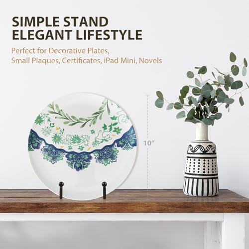 LIONWEI LIONWELI Plate Display Stand Easel Holders - 4.5" Tabletop Metal Stands for Decorative Plates, Photos & Picture Frames - Black, 4-Pack - size: 4.5 inch (4 pieces)