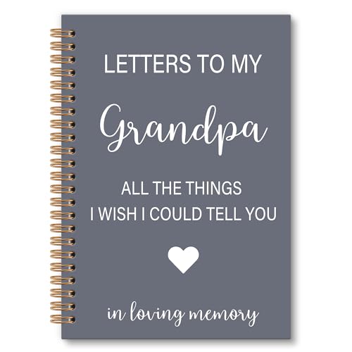 Memorial Gifts for Loss of Grandpa Grief Notebook Journal, In Loving Memory Sympathy Gifts, Letters to My Grandpa in Heaven Journal, Sympathy Notebooks Gift for Loss of Grandfather, 6x8.2In - color: grandpa memorial