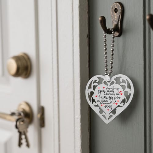 Memorial Ornament “Remembering You Is Easy, Missing You Never Goes Away” Sympathy Keepsake Gift In Loving Memory Hanging Ornaments S2X28 - style: Memorial Ornament4