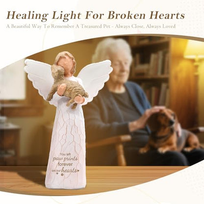 BEARAE Dog Memorial Gifts for Loss of Dog, Pet Loss Sympathy Gift, Pet Remembrance Bereavement Figurine Gifts - Brown Puppy