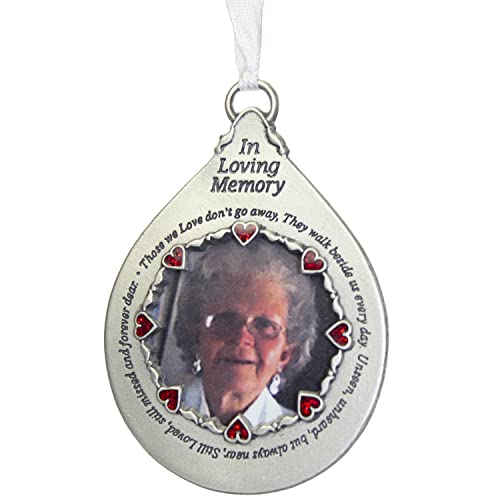 Memorial Photo Frame Ornament - In Loving Memory, Memorial Christmas Ornaments, 1 1/2-Inch Photo, by Abbey & CA Gift - style: Classic