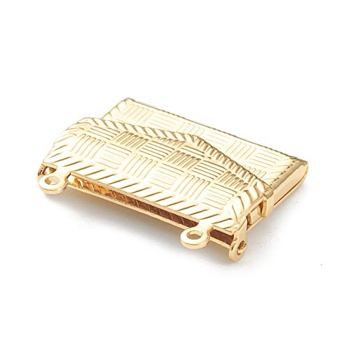 Beadthoven 10pcs Fashion Handbag Shaped Locket Pendants Gold Plated Brass Photo Frame Charms Photo Holder Memory Locket Pendants for DIY Necklace Jewelry Making - color: Gold-Bag