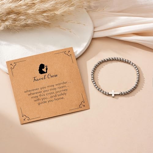 RZKING Cross Bracelet for Women, Christian Gifts for Women Friends Mom - style: Travel