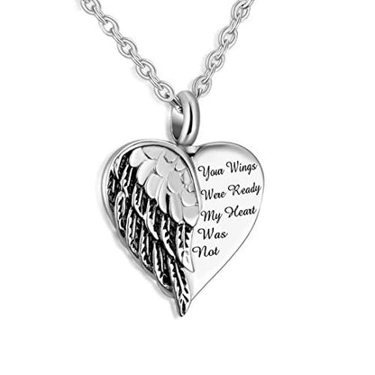 Beydodo Personalized Heart Cremation Urn Necklace for Ashes Always in My Heart Memory Necklace Gift with Funnel Kit - color: Style 3