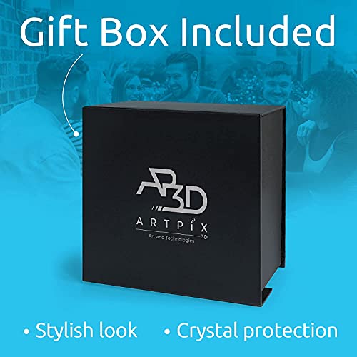 ArtPix 3D Crystal Photo, Personalized Gifts for Women, Wife, Her, Him, Men, Mom, Great Customized Gift With Your Own Photo - Anniversary, Wedding, Birthday - Custom Glass 3D Laser Etched Picture Frame - size: Medium Premium