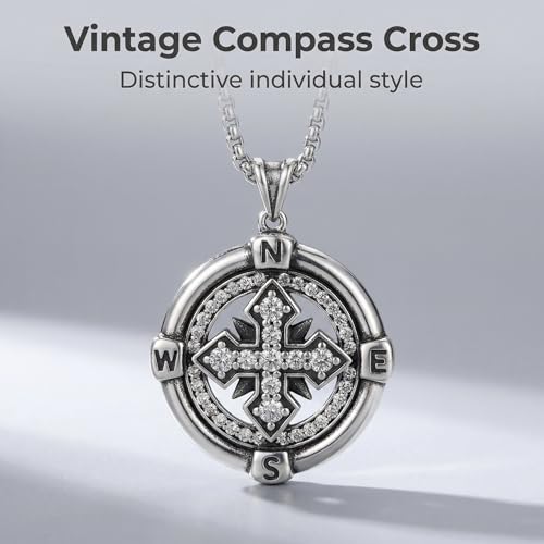 925 Sterling Silver Patron Saint Necklace Amulet Miraculous Medal Pendant Jewelry for Men Women with Friendship Talisman Travel Inspirational Gifts - color: black-J