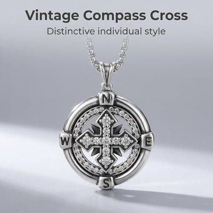 925 Sterling Silver Patron Saint Necklace Amulet Miraculous Medal Pendant Jewelry for Men Women with Friendship Talisman Travel Inspirational Gifts - color: black-J