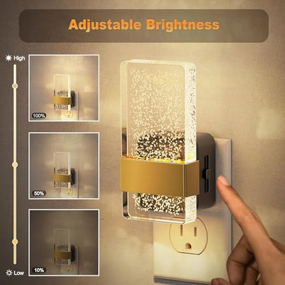 JandCase Night Lights Plug into Wall, Dusk to Dawn Sensor - color: Gold-3000K, size: 1 Pack
