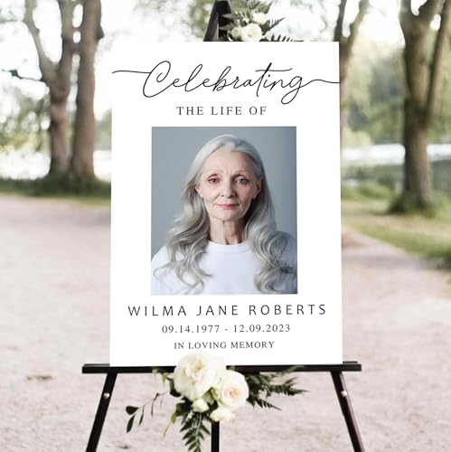 Personalized Funeral Celebration Of Life Welcome Sign, Memorial Picture Board, Celebration Of Life Decoration Yard Sign, Outdoor Memorial Garden Decor, Celebration Life Party Ideas - color: Color 12