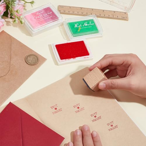 OLYCRAFT Chicken Egg Rubber Stamp Wooden Craft Stamp 1x1x1.2 Inch Mini Rubber Stamps Wood Stamping Tool Small Mini Farm Stamps for Chicken Eggs DIY Craft Journals Albums Scrapbooking Card Making - style: NUGGET