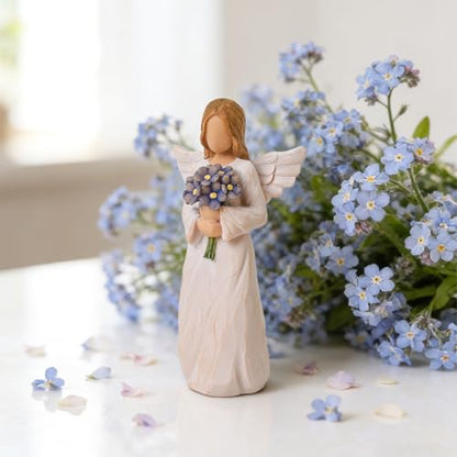 Lnrkai Forget Me Not Angel Figurines, Miscarriage Gifts for Mothers - style: Forget-Me-Not