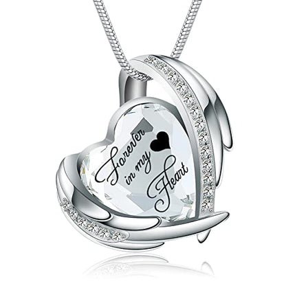Heart Crystal Cremation Urn Necklace for Ashes, Stainless Steel Cremation Jewelry for Ashes Memorial Pendant Ashes Urn Necklace with Engraving and Filling Kit - color: White Crystal