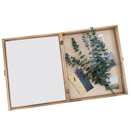 Large Shadow Box Frame 13x16 Display Case, Wood Wedding Bouquet Memory Box - color: Carbonized Black, size: 13"x16" (33x40 cm)