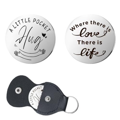 YALLNASL Grandma Aunt Mom Mothers Day Gift for Women Wife Grandpa Uncle Dad Fathers Day Presents for Men Husband Pocket Token - color: Love and Life