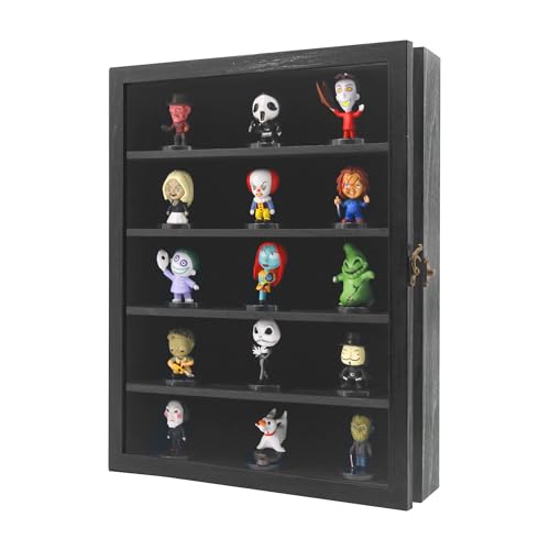 FramePro 11x14 Display Case with Adjustable Shelves Black, 4-Tier Memory Shadow Box for Wall, Deep Wooden Keepsake Display Shelf with Locking Door for Memorabilia, Photos, Medals, Wedding, Home Decor - color: Black, size: 11x14