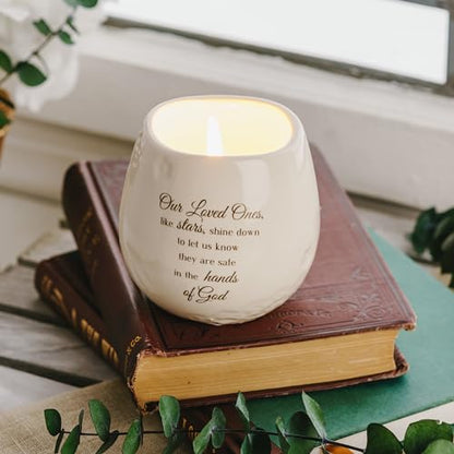 Pavilion Gift Company - Light Your Way Memorial 19175 in Memory Loved Ones Shine Ceramic Soy Wax Candle - style: In Memory, Safe with God