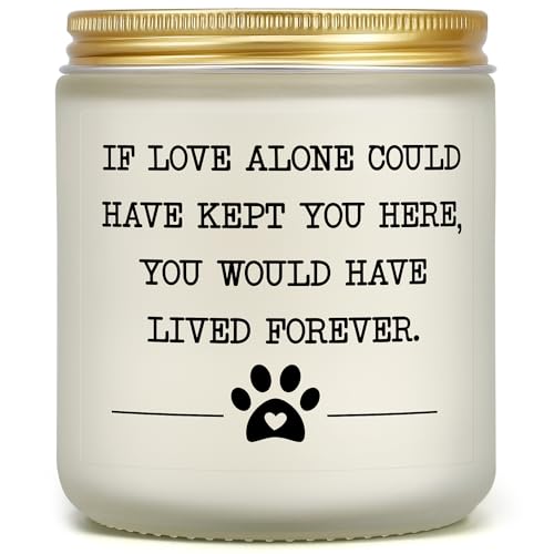 Dog Memorial Candle, Loss of Pet Sympathy Gifts for Cat Passing Away