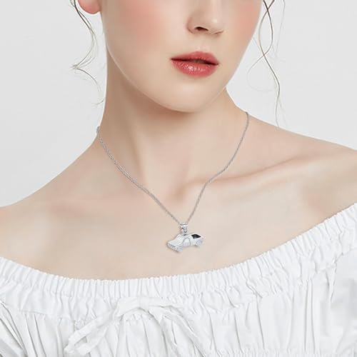shajwo Pick Up Truck Urn Necklaces for Ashes for Men - color: Silver