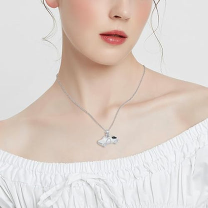 shajwo Pick Up Truck Urn Necklaces for Ashes for Men - color: Silver