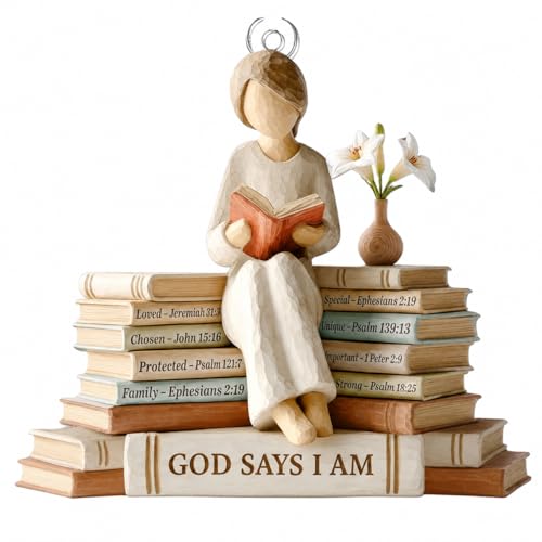 Christian Gifts for Women, God Says I Am Bible Verse Ornament, Religious Inspirational Gifts for Women, Faith Hanging Decor for Girls, Mom & Friends - color: Ana - Girl Book