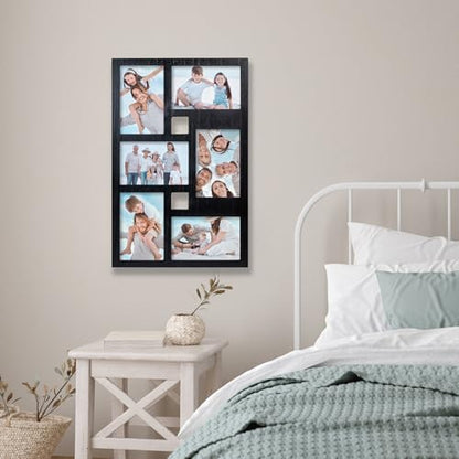 4x6 Collage Picture Frame Family Photos Display - 6 Openings Black - color: Black, size: 6 Opening