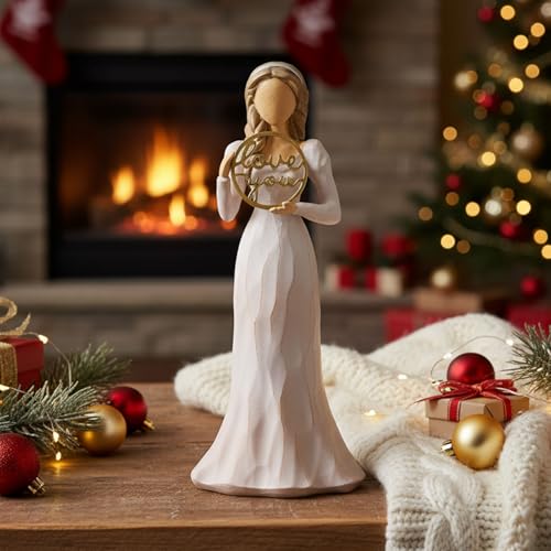 NAN ZAI NAN FANG Love You Gifts for Women Friends Coworkers | Thank You Mom Volunteer Pastor Teacher Appreciation Gifts 6.7" Resin Sculpted Hand-Painted Figurines Home Decor - style: Love You