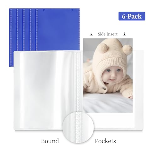 Vienrose Small Photo Album 6 Pack 4x6 Holds 52 Photos Each Blue - color: Blue, size: 4x6 (6 PK)