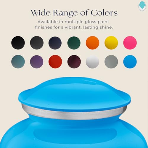 Geturns Embrace Adult Personalized Doves Cremation Urns for Human Ashes I Large Picture Racing Blue Funeral Urn for Adult Men and Women with Double Side Engraving I 200 lbs - color: _Racing Blue (Double Sided)