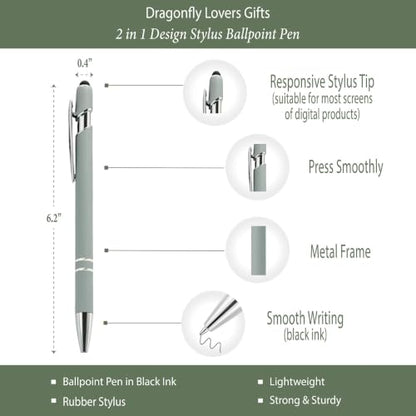 Dragonfly Gifts Women, Inspirational Encouragement Dragonfly Gift Ideas | Hardcover Notebook Green Foil 200 Pages A5 Lined, Dragonfly Themed Gift for Dragonfly Lover Friend Birthday Holiday Christmas - color: Gray-Green