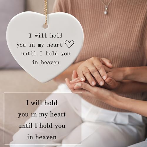 Jocidea Miscarriage Ornament - Baby Loss Memorial, Child Loss Sympathy Gift - color: Hold You in My Heart