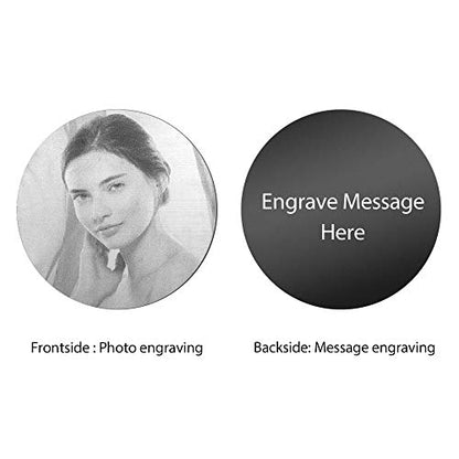 Laser Engraved Personalized Photo & Text Message Floating Locket Crystals Necklace Pendant Handmade Love Note Anniversary Wedding Birthday Gift - style: Clear - Photo + Message Engraving