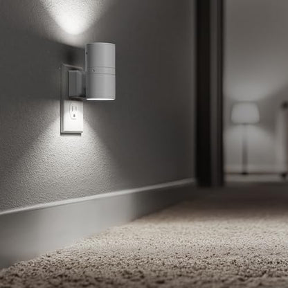 Night Lights Plug into Wall, Modern LED Night Light Plug in | Dusk to Dawn Sensor 5000K Daylight 0-100LM Adjustable Brightness Dimmable NightLight 2 Pack Hallway Bedroom Stairway - color: White-5000K, size: 2 Pack