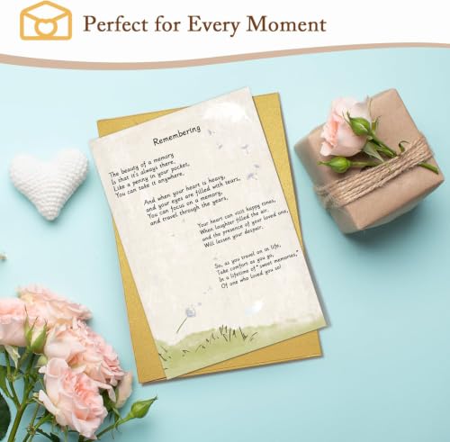 Sympathy Card, Heartfelt Grief, Bereavement, Loss of Someone, Condolence, Remembering, Thinking of You Card for Family Friend Coworker Him Her. - color: #3