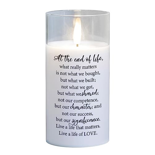 Cottage Garden PGC-06-44WH At The End of Life 6 x 3 Inch Flickering Flame LED Glass Candle - style: At The End Of Life