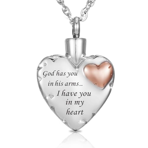 Decor Urns Heart Urn Necklace Ashes Cremation Jewelry for Women Men Keepsake Pendant Memorial Ash Locket Holder - style: 1pcs urn necklace