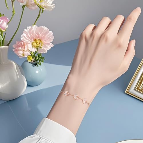 DAOCHONG Pet Paw Print Bracelet for Women Pet Memorial Jewelry | Sterling Silver Dog Cat Paw Bracelet | Pet Loss Sympathy Gift | Birthday Xmas Present for Pet Lover Mom Wife - style: Rose Gold-Pet Paw Print bracelet