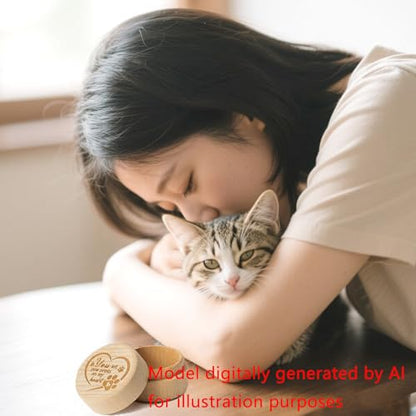Pet Memorial Gifts for Dogs Cats, Dog Memorial Gifts for Loss of Dog | Wooden Pet Urns for Pet Fur Ashes, Personalized Pet Memorial Keepsake Box
