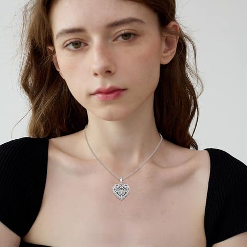 Personalized Heart Locket Necklace 925 Sterling Silver That Holds Pictures Photo Keep Someone Near to You Custom Lockets Necklaces Letters Engraving for His Her - style: Butterfly locket only