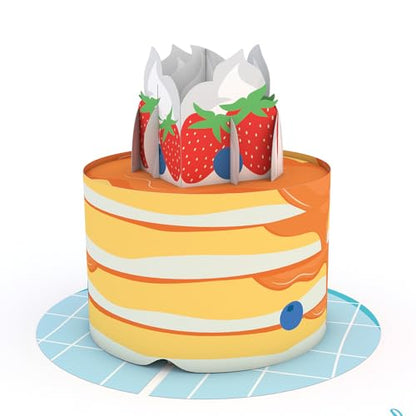 Lovepop Pancake Stacks Pop-Up Birthday Card with Envelope | Paperpop Card; 3D Breakfast Greeting Card for Women, Men, Husband, Wife, Mom, Dad, Sister, Son, Daughter, Friends, Adults - color: Pancake Stacks Birthday