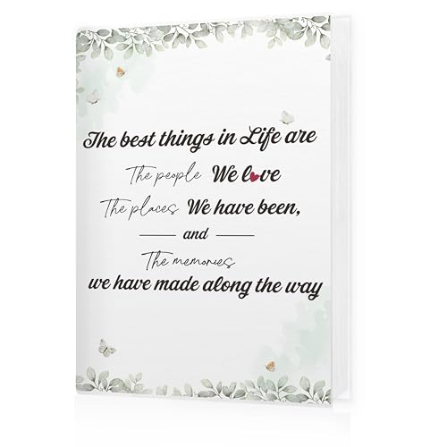 Family Photo Album 4x6, Gifts for Mom Dad Grandparent, the Best Things in Life Are the People We Love 18 Pockets Small Picture Memory Photo Album for Family Anniversary Travel Vacation - color: Best Things