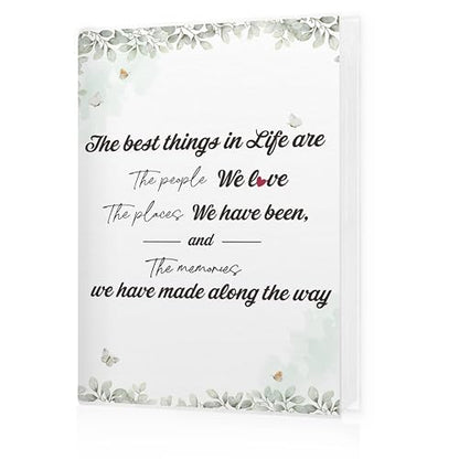 Family Photo Album 4x6, Gifts for Mom Dad Grandparent, the Best Things in Life Are the People We Love 18 Pockets Small Picture Memory Photo Album for Family Anniversary Travel Vacation - color: Best Things